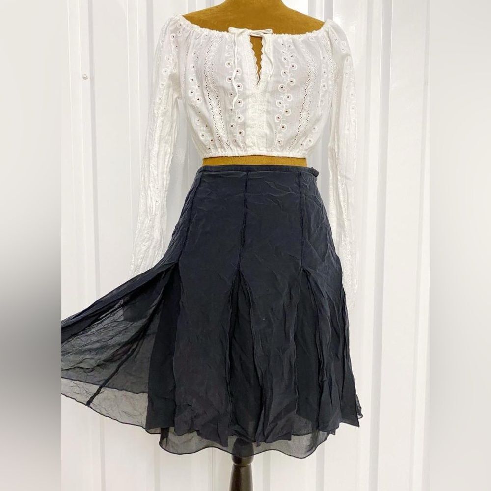 Whimsigoth Silk Renaissance Y2K Fairy Festival Grunge Goth Fringe Mini Skirt